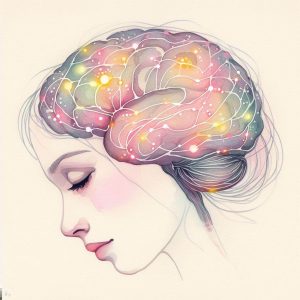 woman in hypnosis creating new neural pathways.