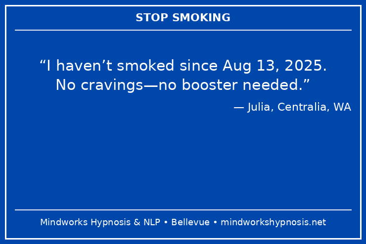 Mindworks Hypnosis client shares stop smoking success.