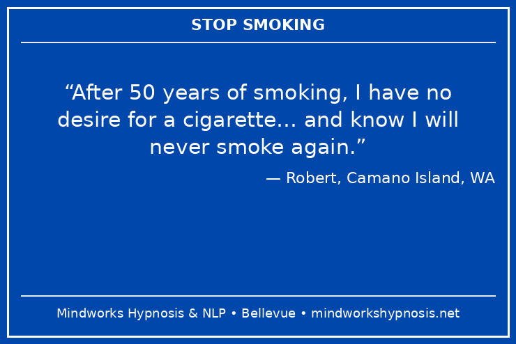 Mindworks Hypnosis & NLP client success with smoking cessation.